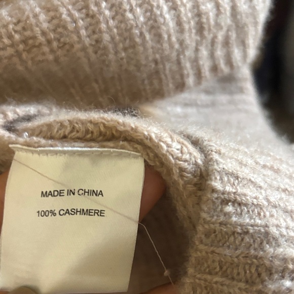 Quince women’s Mongolian Cashmere Fisherman Crewneck Sweater size medium - Picture 3 of 3